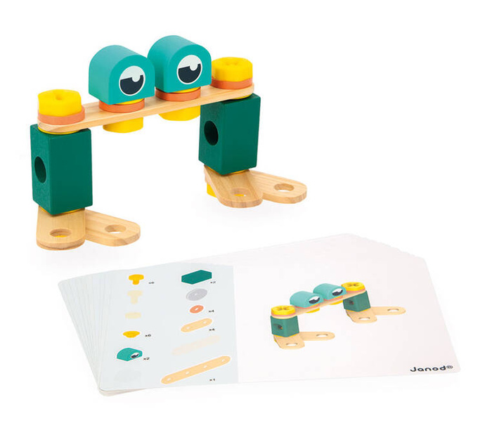 Zestaw konstruktora 50 elementów z drewna Brico'kids J06453 Janod