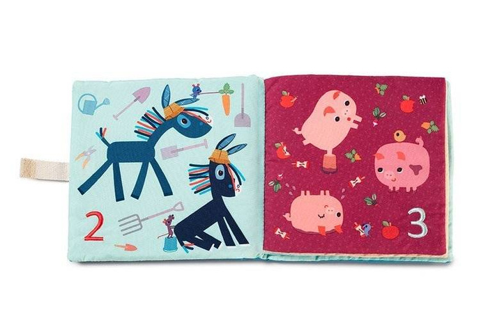 Materiałowa, mięciutka książeczka z cyferkami 1, 2, 3...83274-Lilliputiens