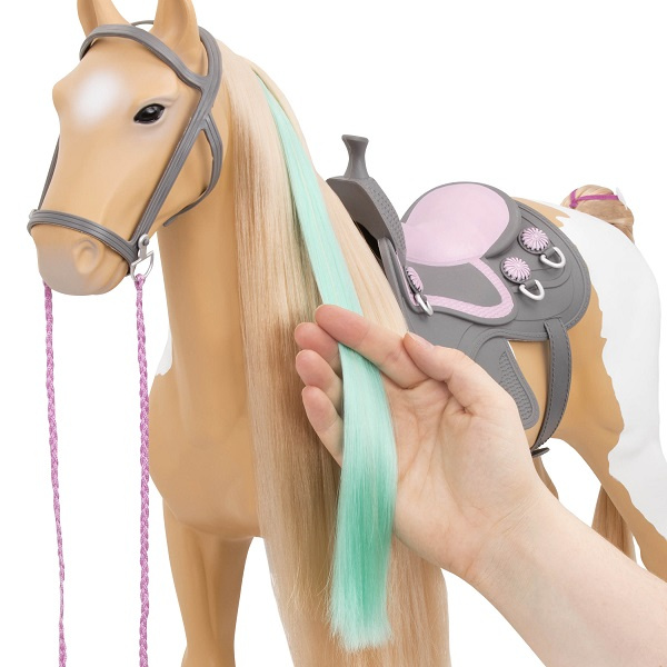 Duży koń 50 cm Palomino z akcesoriami do czesania i stylizacji Our Generation BD38030Z