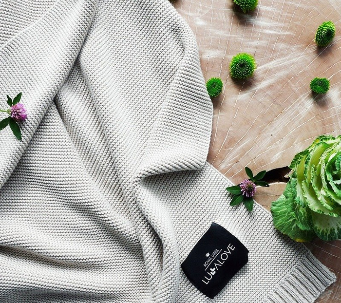 Bambusowy koc Glamour gray LL0386-Lullalove, kocyki dla dzieci