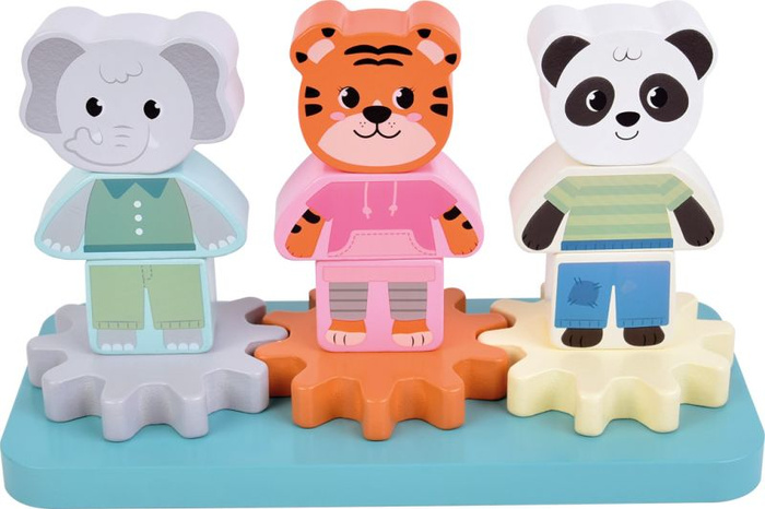 Układanka na palikach Dżungla i zwierzątka Small Foot 12762 drewniane zabawki dla dzieci