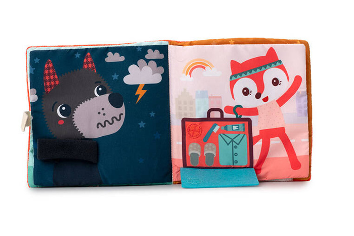 Miękka książeczka aktywizująca z mini-komforterem sarenka Stella i jej przytulanka 83491 Lilliputiens