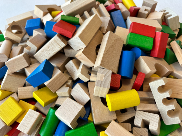 Klocki drewniane zestaw 150 elementów Mumbee 53323