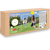 Metalowa Huśtawka ogrodowa Smoby 830304 z wygodnym siedziskiem i obręczą dla niemowląt