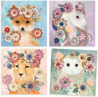 Zestaw artystyczny wyklejanki 3D Wianki Djeco DJ09454 Zrób to sam