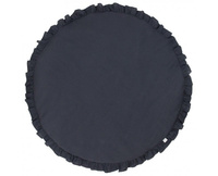 Lniana mata z falbanką grafit PN13205-Cotton Sweets, pokój dziecka