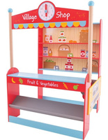 Wiejski sklep z zegarem i regałami, BJ488-Bigjigs Toys - sklep dla dzieci