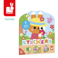 Książeczka z naklejkami Wieś Janod J09198 Książeczki do wyklejania