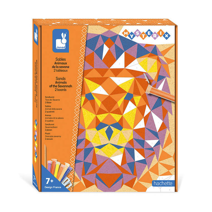 Zestaw kreatywny dla artystów Piasek Zwierzęta z sawanny Misterix J07978 Janod