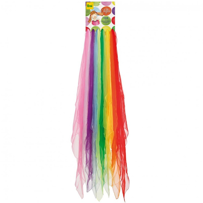 Duże kolorowe Chusty animacyjne Erzi 44657 Zestaw 10 sztuk do tańca i ćwiczeń motorycznych