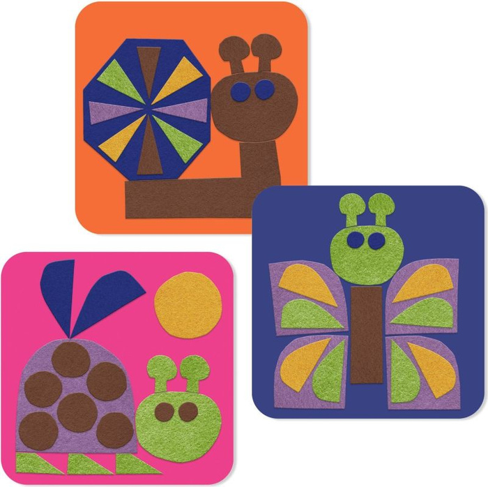 Wyklejanki filcowe Małe stworzenia Djeco DJ00085, zestaw artystyczny