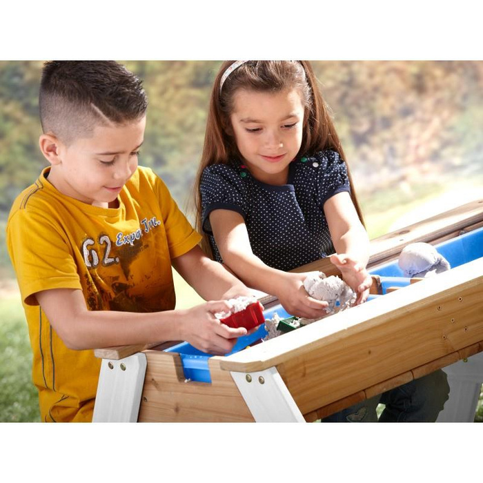 Stół Piknikowy dla dzieci Nick AXI A031.004.01 z ławką regulowanym parasolem oraz pojemnikami na wodę/piasek