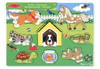 Drewniana układanka z uchwytamimi Zwierzęta Melissa & Doug 19053