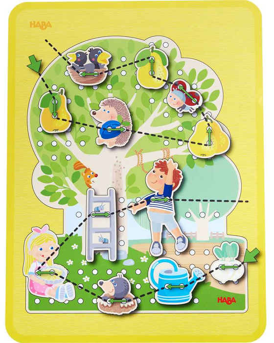 Nawlekanka-sznurowanka W ogrodzie HB306082-Haba, zabawki motoryczne dla dzieci