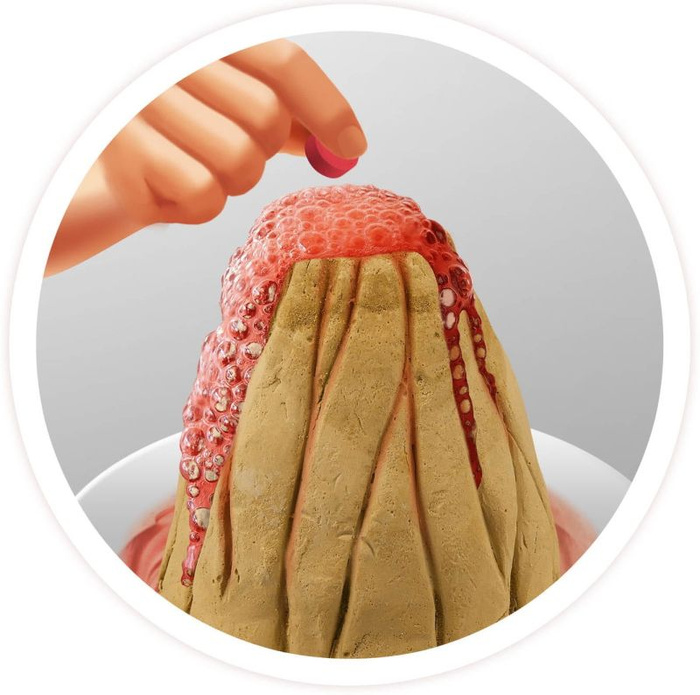 Mini wulkan erupcja i odkopywanie Buki 2225 mały archeolog