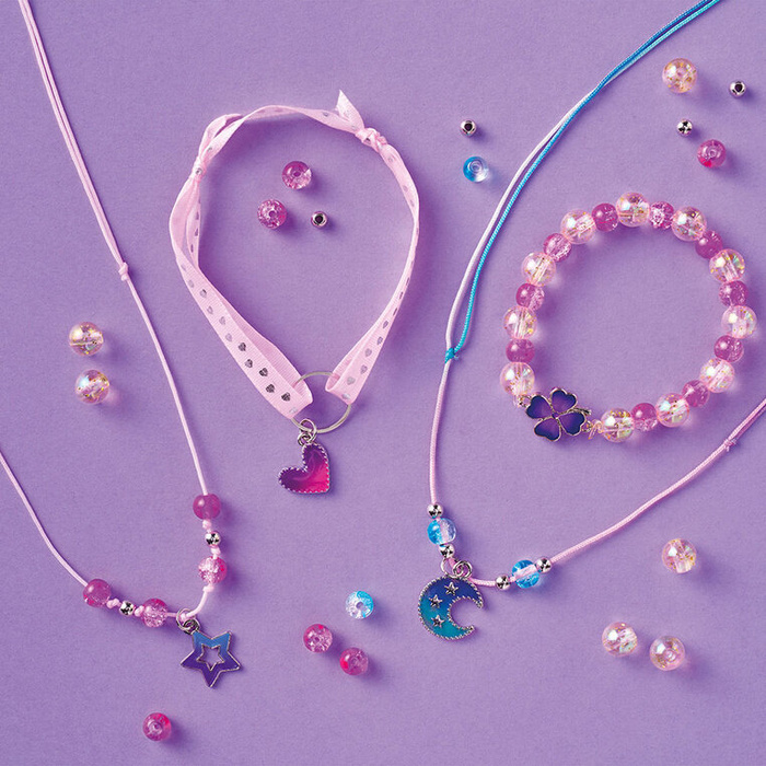 Zestaw kreatywny do tworzenia biżuterii z zawieszkami zmieniającymi kolor Janod J09182