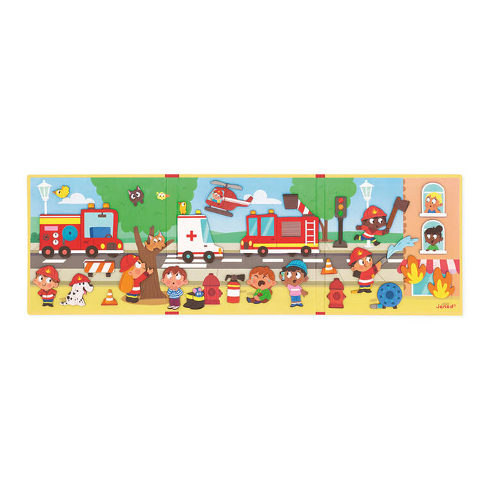 Magnetyczna układanka Strażacy Magneti'stories J05453 Janod