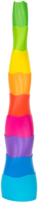 Kolorowe klocki cylindryczne do układania Wieża SpiroKu Fat Brain Toys FA318-1