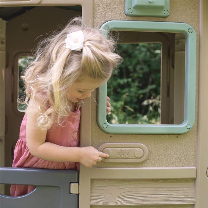 Domek ogrodowy Smoby 810503 Green Jura z bioplastiku przestronne Wnętrze do kreatywnej zabawy