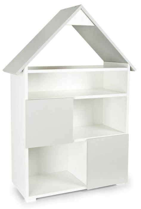 Drewniany regał w kształcie domku Mała Chatka, meble do pokoju dziecięcego