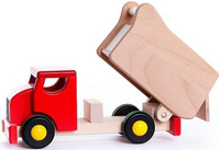 Wywrotka - drewniany samochód z klockami do sortowania, 42110-Bajo, zabawki edukacyjne