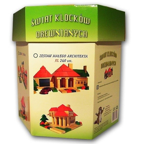 Klocki drewniane z literkami dla dzieci, 280 el., zabawki konstrukcyjne