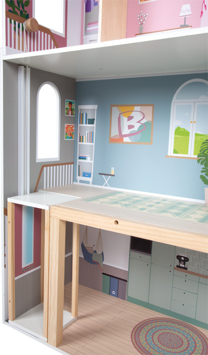 Domek dla lalek z wyposażeniem 3 piętrowa Dream Villa XL winda i balkon Small Foot 12730