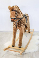 Konik na biegunach dla dzieci Kasztanek zabawka dla najmłodszych