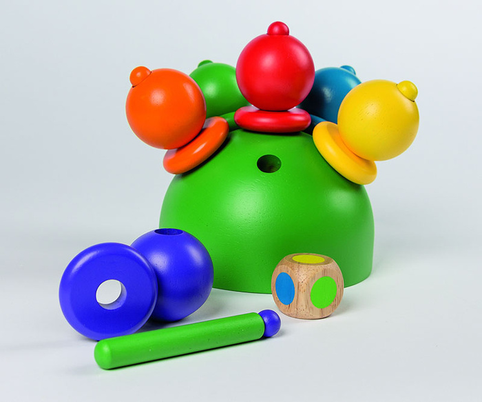 Drewniana zabawka do nauki sortowania układania i rozróżniania kolorów 210032 Pilch