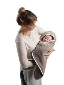 BABYNOMADE T2 6-12M - DOUBLE FLEECE HEATHER BEIGE /ECRU 0837152- Red Castle, otulacz dla maluszków