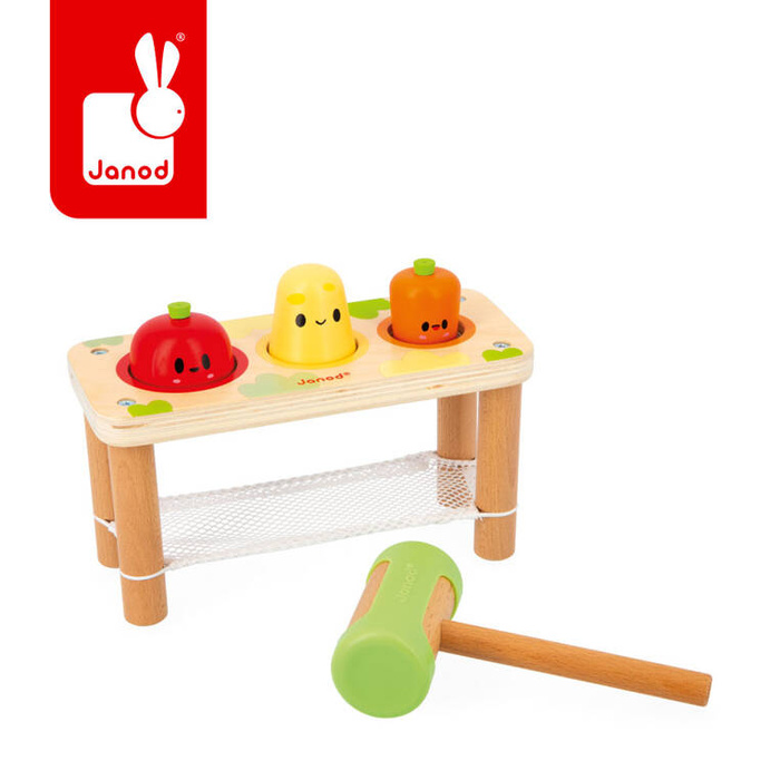 Wbijanka przebijanka z młotkiem Warzywa Farma J03309 Janod