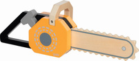 Drewniana piła łańcuchowa z dźwiękiem do warsztatu dla dzieci 58323 Goki mały majsterkowicz