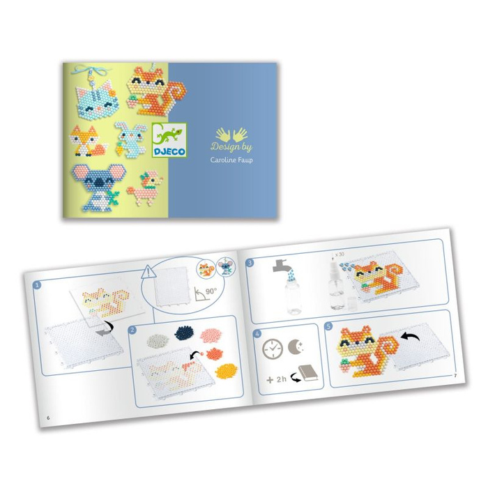 Koraliki wodne Zwierzątka Aqua Djeco DJ09414 Zestaw artystyczny dla dzieci