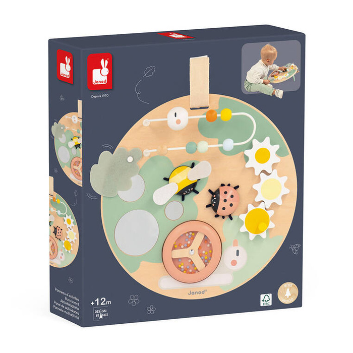 Wielofunkcyjna tablica edukacyjna drewniana Ogród Sweet Cocoon Janod J04057