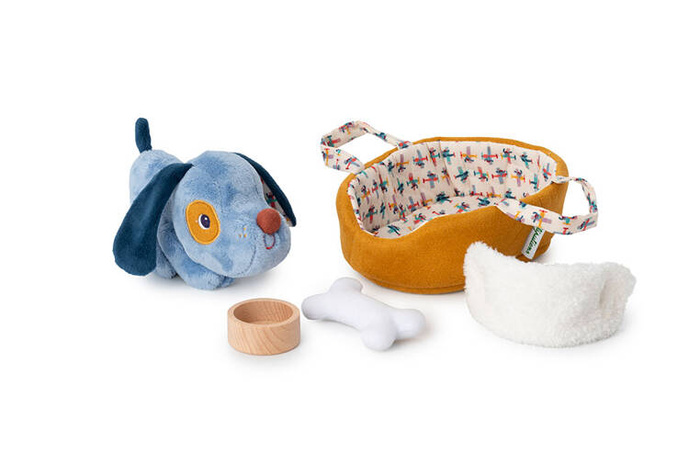 Przytulanka piesek z koszyczkiem i akcesoriami Piesek Jules Lilliputiens 83547