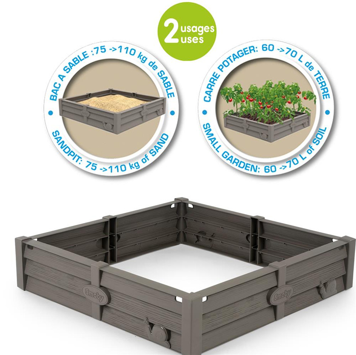 Domek na palach z piaskownicą i zjeżdżalnią Smoby 810801 przestrzeń do aktywnej zabawy na świeżym powietrzu