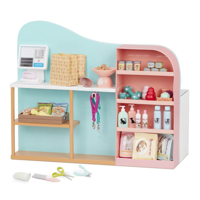 Groomer 2w1 salon pielęgnacji zwierząt i sklep Happy Tails Care Center Our Generation BD35353Z