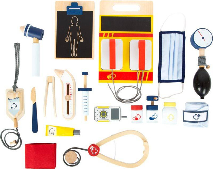 Zestaw lekarski w torbie ratownik medyczny 11917-Small Foot, mały lekarz