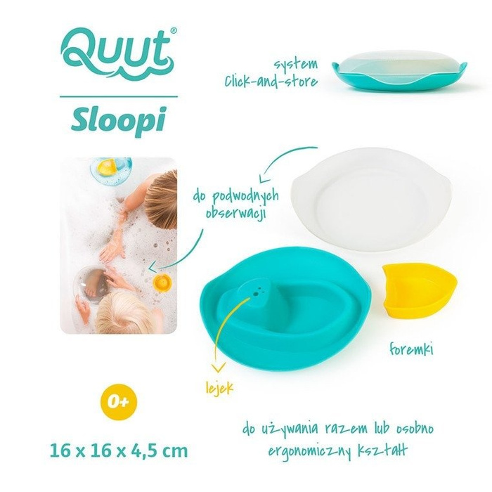 QUUT Foremka wielofunkcyjna do piasku i do kąpieli Łódka Sloopi