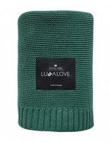 Bambusowy koc Butelkowa zieleń LL4810-Lullalove, kocyki dla dzieci