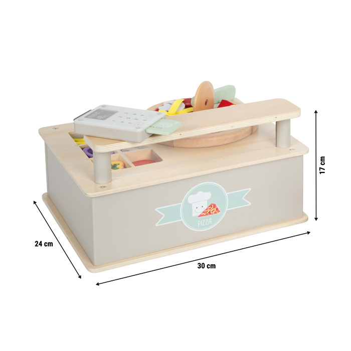 Duży zestaw kuchenny dla dzieci do robienia pizzy z piecykiem Small Foot 12696