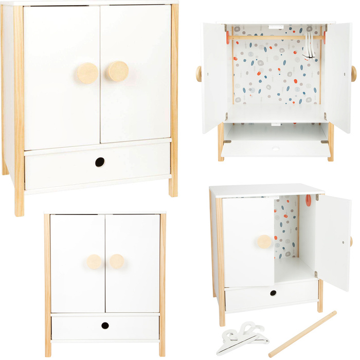 Drewniana szafa dla lalek Little Button 11812-Small Foot, meble dla lalek