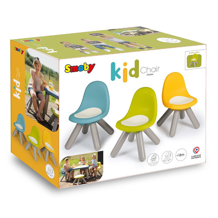 Ogrodowe Krzesełko z oparciem dla dzieci Smoby 880115 zielone funkcjonalny i stabilny Mebel