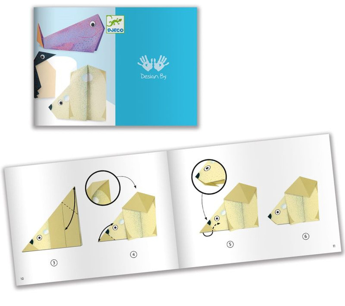 Zestaw origami dla dzieci zwierzęta polarne Djeco DJ08777