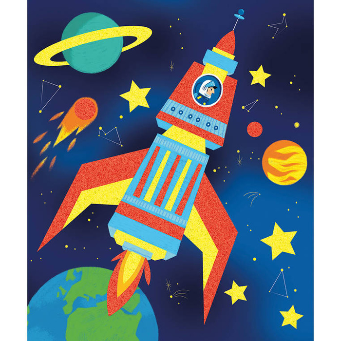 Zestaw kreatywny dla dzieci Kosmiczne Przygody 13 ozdób Janod J07876