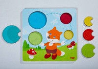 Nakładane puzzle Lisek HB305346-Haba, drewniane puzzle dla dzieci