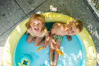 Dmuchany basen dla dzieci 120 cm Dippy Banana Blue Quut 172659