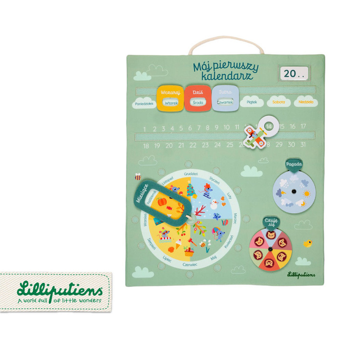 Miękka tablica aktywizująca Mój pierwszy kalendarz Lilliputiens 83894