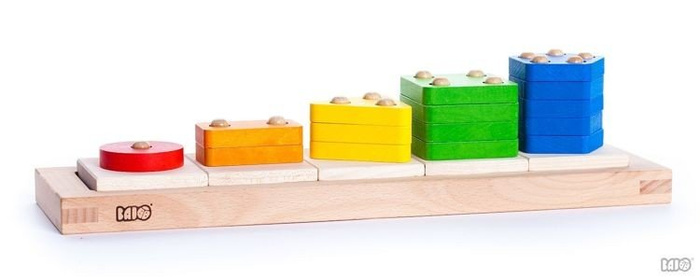 Figury geometryczne do sortowania, 38110-Bajo - zabawki edukacyjne