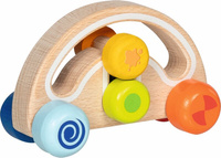 Drewniane autko do rączki Twirly-wirly 55849 Goki zabawki dla najmłodszych